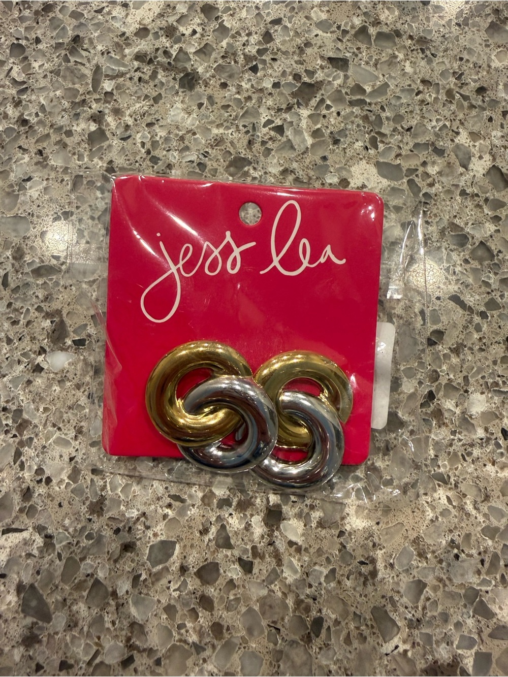 Jess Lea Mixed Link Earrings, NWT